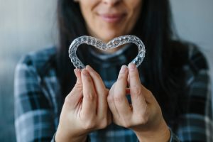Patient Heart-Shape with Dental Aligners